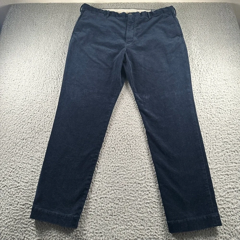 Polo Ralph Lauren Pants Mens 40x32 Slim‎ Fit Navy Corduroy Straight Leg Chino